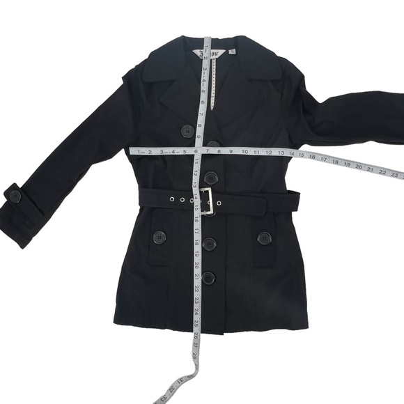 Bonjour Black Button Up Pea Coat Size Medium Girl’s - Picture 4 of 5